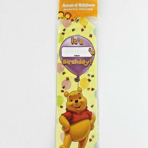 Disney My Friends Tigger & Pooh Winnie the Pooh It's __'s Birthday Award Ribbon - Picture 1 of 1
